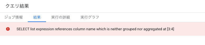 GROUP BYの指定漏れエラー